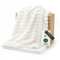 Bedsure Throw Blankets Room Decor - Women Birthday Gift, Soft Fluffy Fleece Cozy Fuzzy Plush Warm White Blanket for Couch Sofa Bed, Bedroom Livingroom Decor, Gifts for Friends, 50x60