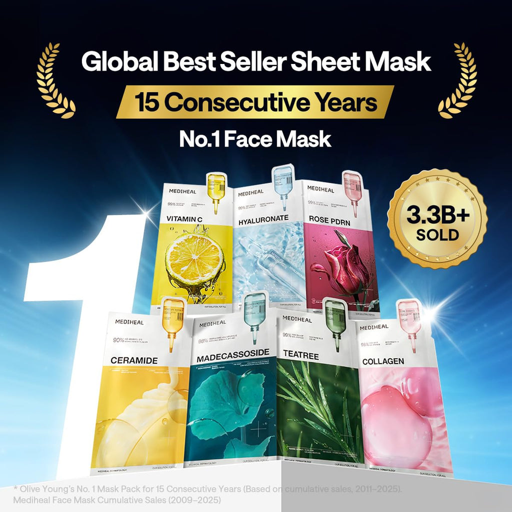 MEDIHEAL Collagen Essential Face Sheet Mask, Skin Firming (10ea)