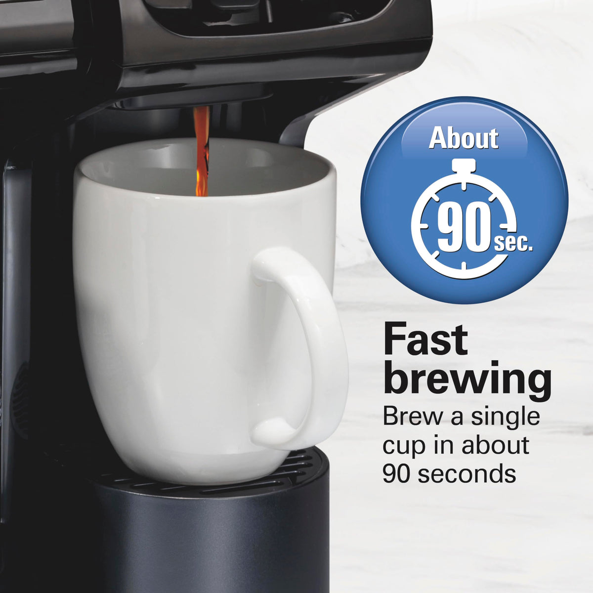 Hamilton Beach FlexBrew Trio 3-Way Coffee Maker, Single Serve & 12 Cup Drip Coffee Maker, Pod & Ground Coffee Compatible, Fast Brewing, Programmable, 56 oz Reservoir, Black (49902C)