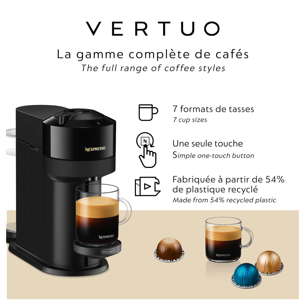 Nespresso Vertuo Next Pod Coffee & Espresso Machine Glossy Black