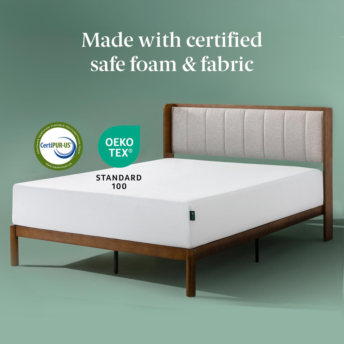 Zinus Full Mattress, 10 Inch Green Tea Cooling Gel Memory Foam, Mattress in a Box, CertiPUR-US Certified with Pressure Relief Cool Sleep, 10 Years Warranty, Full Size