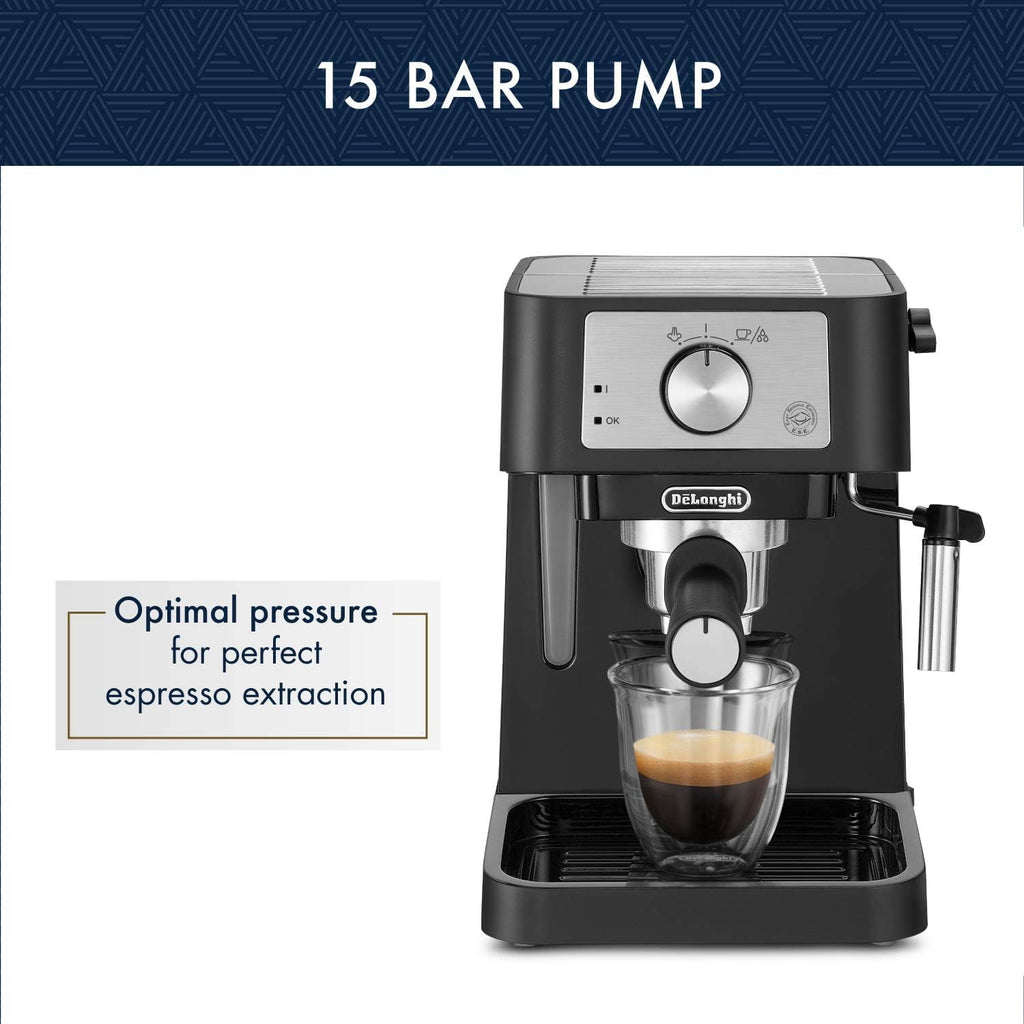 De'Longhi Stilosa Compact Manual Espresso Machine, Milk Frother