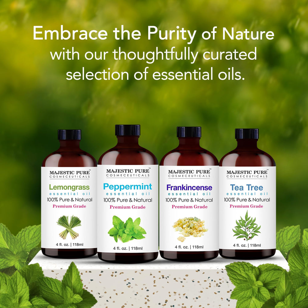 Majestic Pure Peppermint Essential Oil for Diffuser - 4 Fl Oz