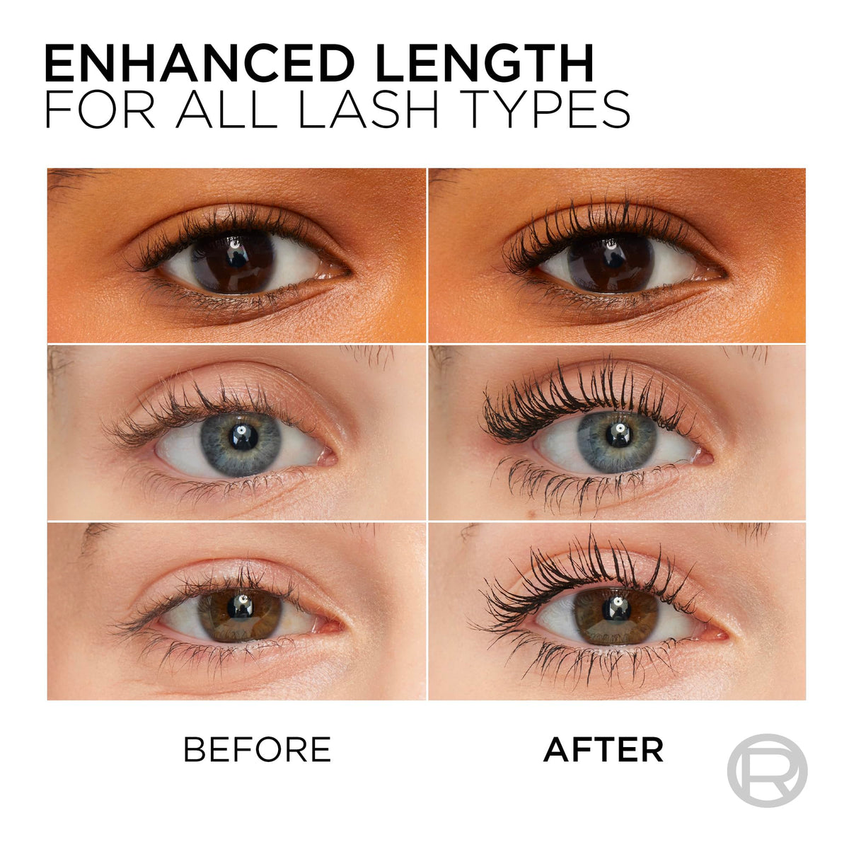 L’Oréal Paris Telescopic Mascara, Eyelash Lengthening Mascara, Unique Non-Clumping Formula, Delivers Intense Length, For Sensitive Eyes, Blackest Black, 8 ml