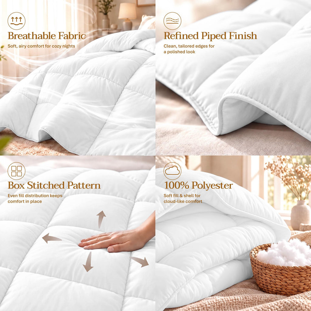 Utopia Bedding Duvet Insert, Comforters Queen Size 88 x 88 Inches, White