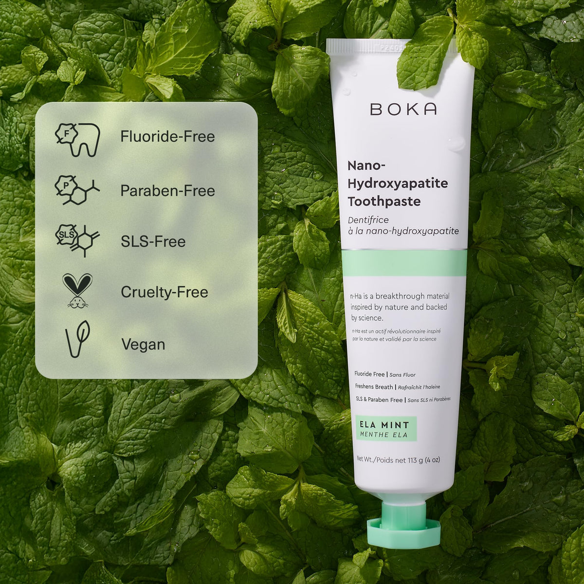 Boka Toothpaste - Fluoride Free, Nano Hydroxyapatite Toothpaste