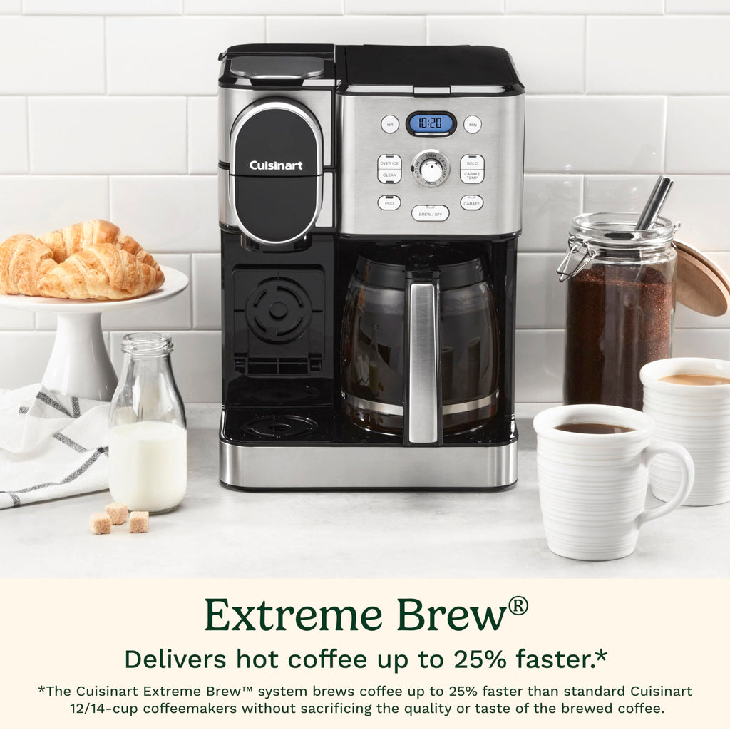 Cuisinart Programmable Coffee Maker, 2-in-1, Pod Compatible, 12-Cup Carafe