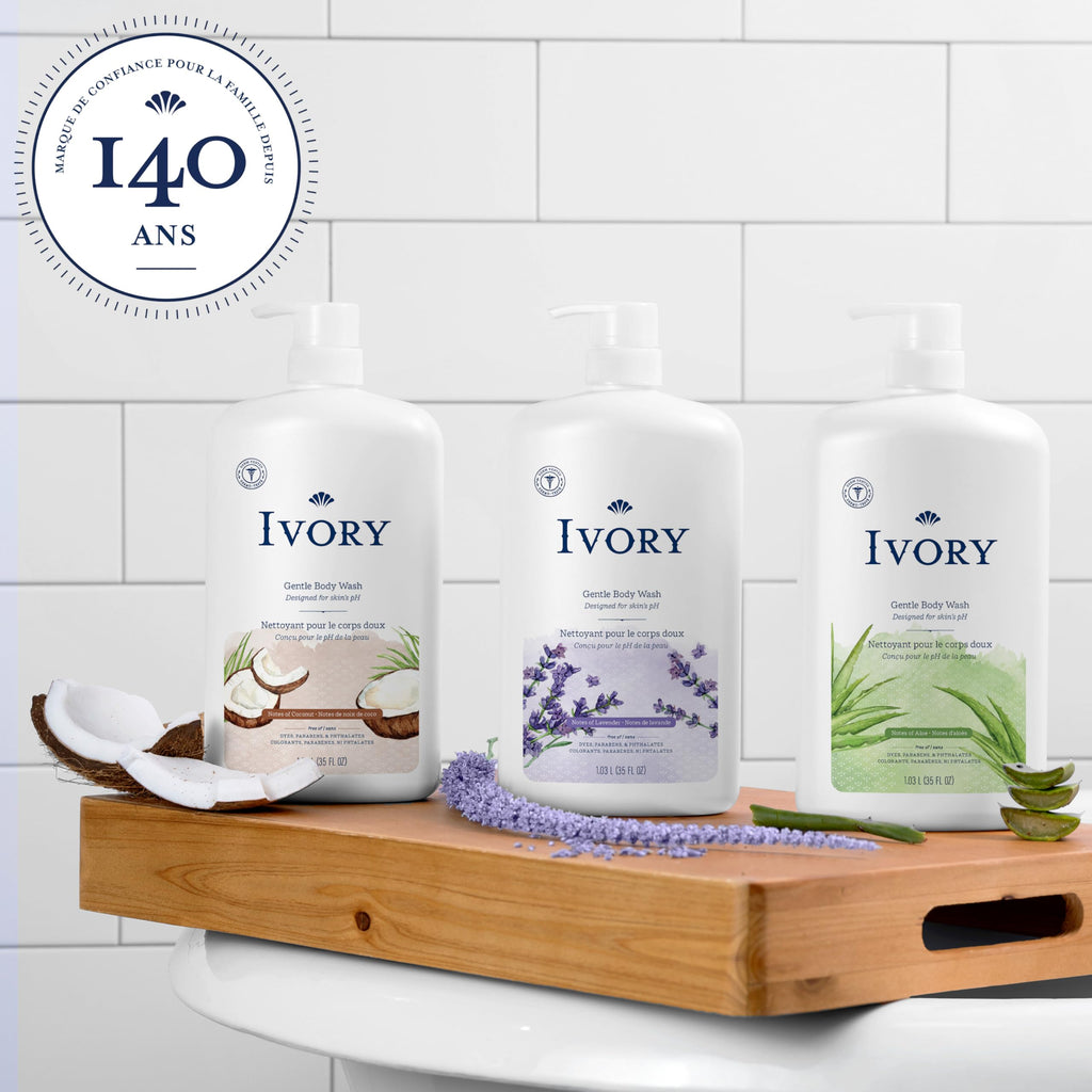 Ivory Gentle Body Wash, Notes of Lavender, 1.03 L