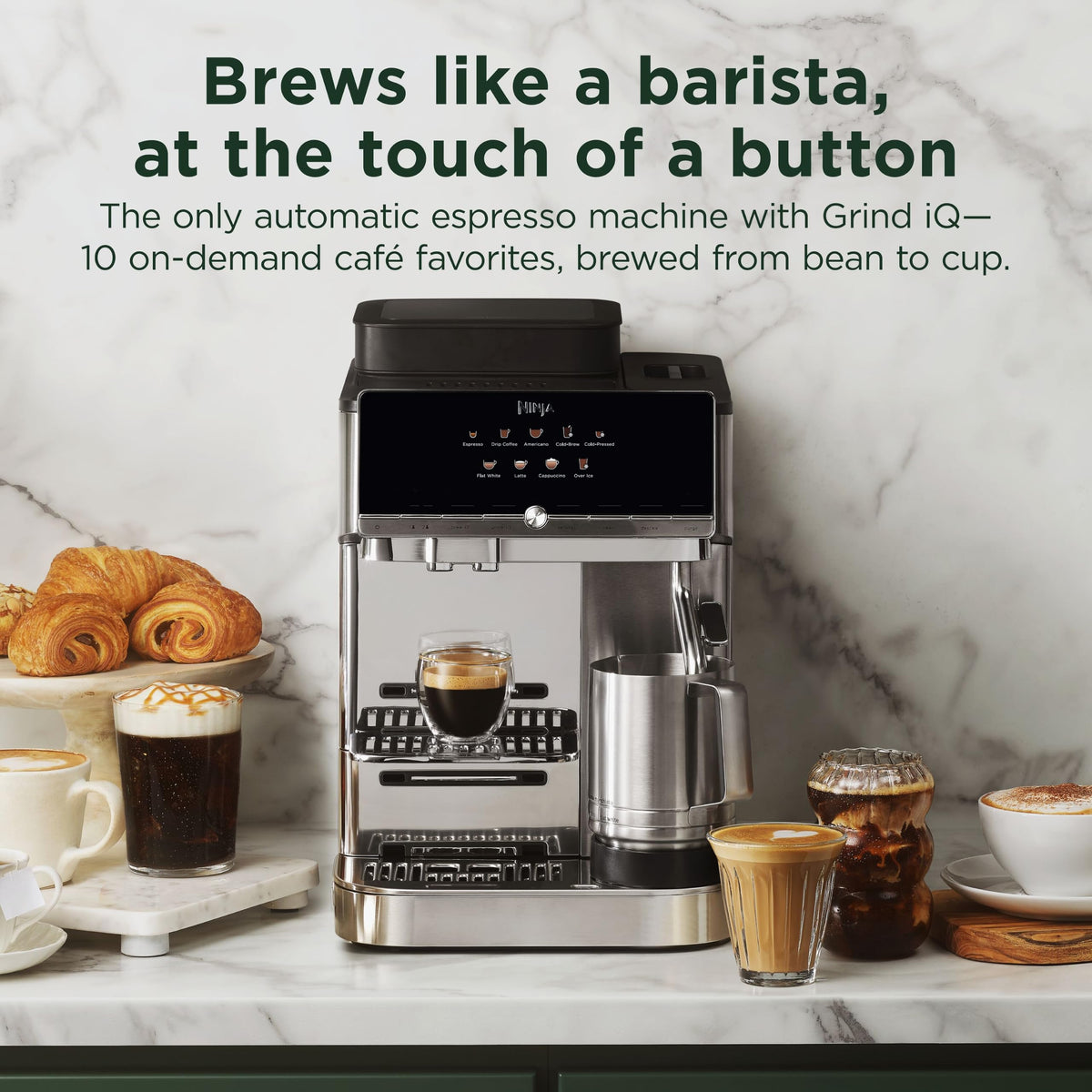 Ninja AutoBarista Fully Automatic Espresso, 10 Drink Options, AE1001C