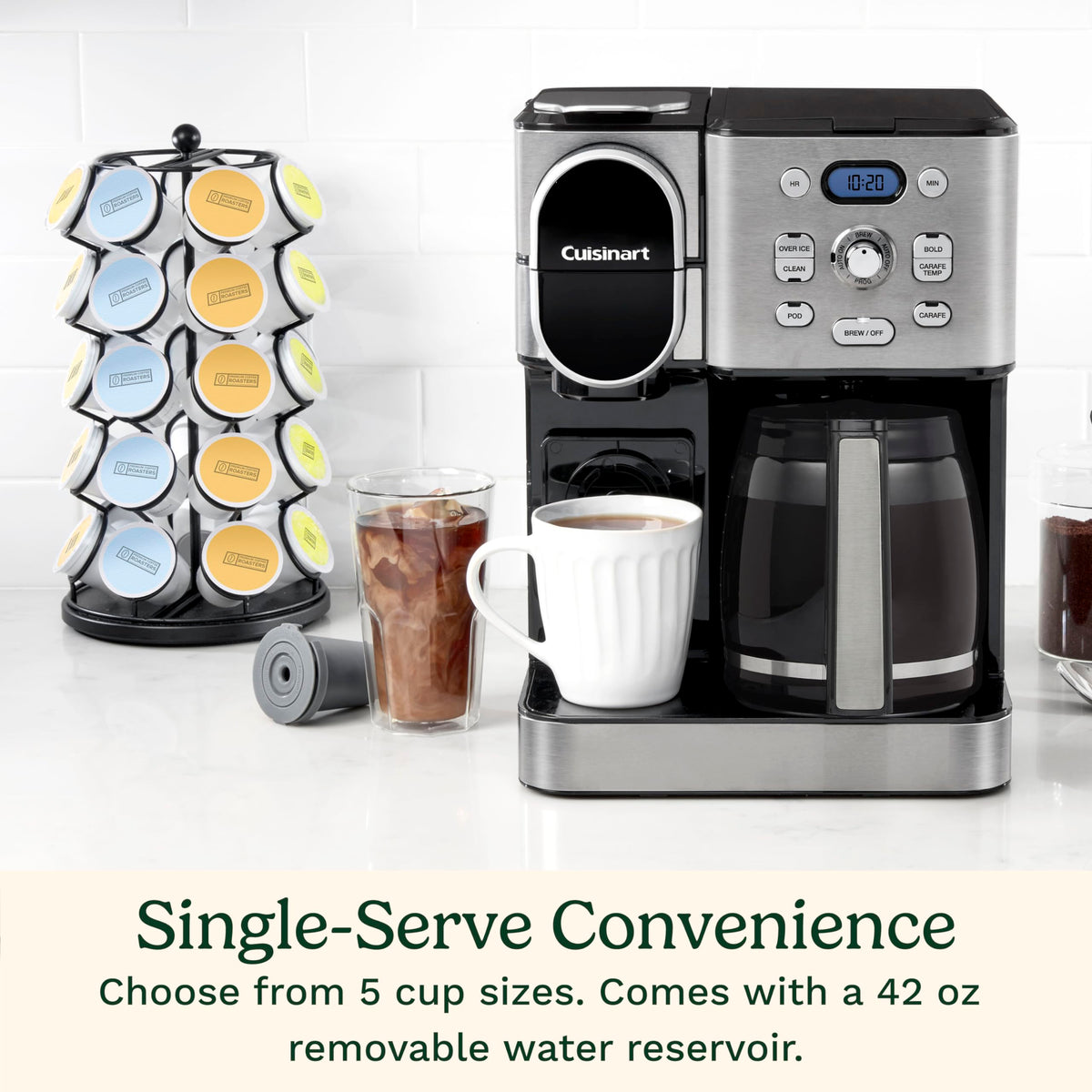 Cuisinart Programmable Coffee Maker, 2-in-1, Pod Compatible, 12-Cup Carafe
