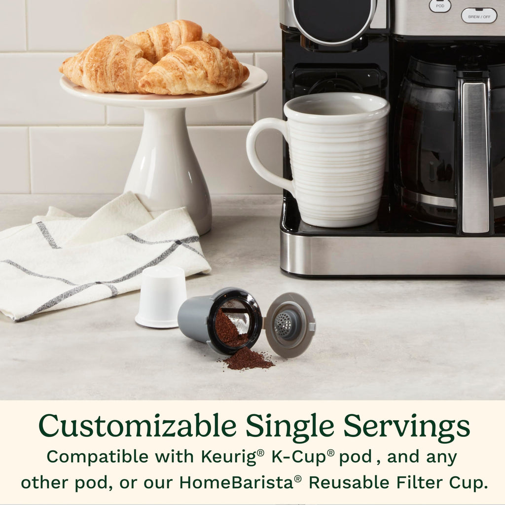 Cuisinart Programmable Coffee Maker, 2-in-1, Pod Compatible, 12-Cup Carafe