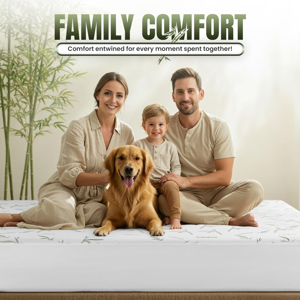 Bamboo Viscose Waterproof Mattress Protector Queen Size, fits 17" deep