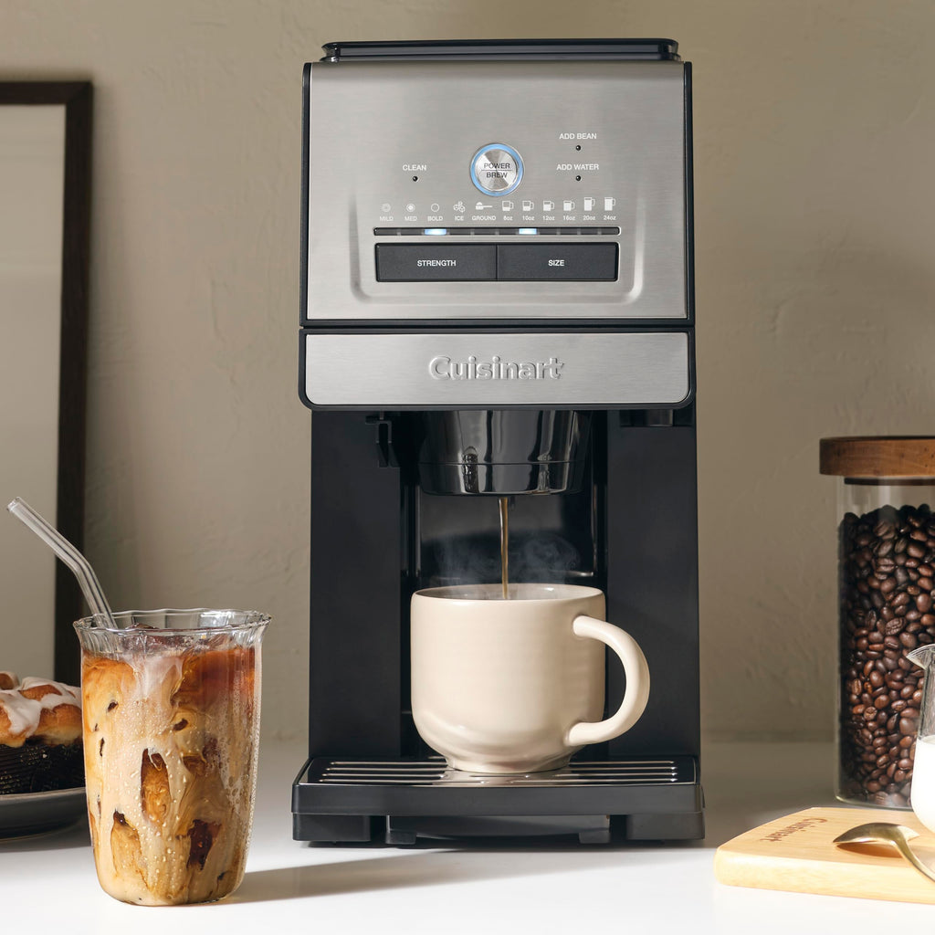 Cuisinart Coffee Maker, Programmable Grind & Brew, Iced & Hot, 8-24 oz