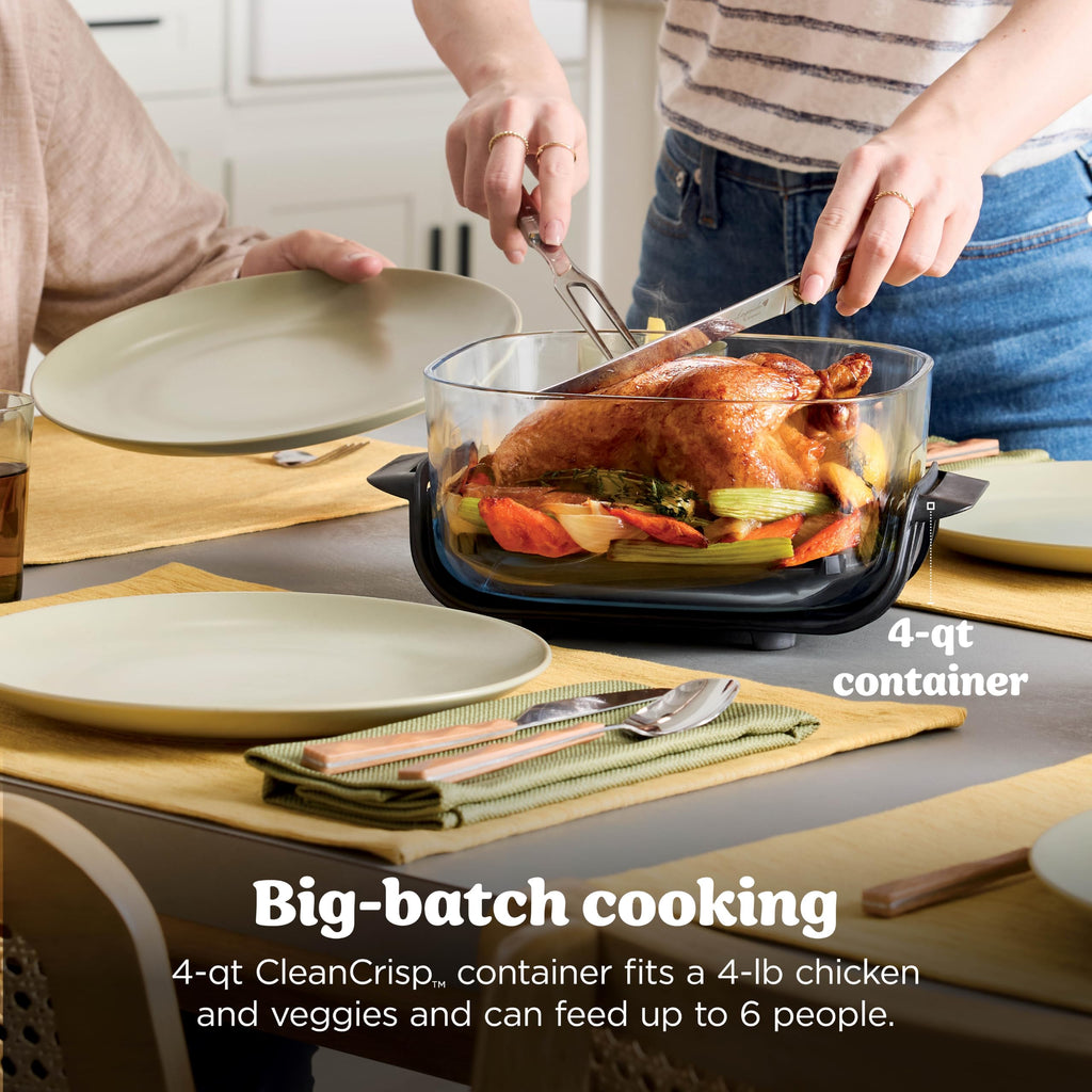 Ninja Crispi Glass Air Fryer, 4-in-1, Grey, FN101CGY
