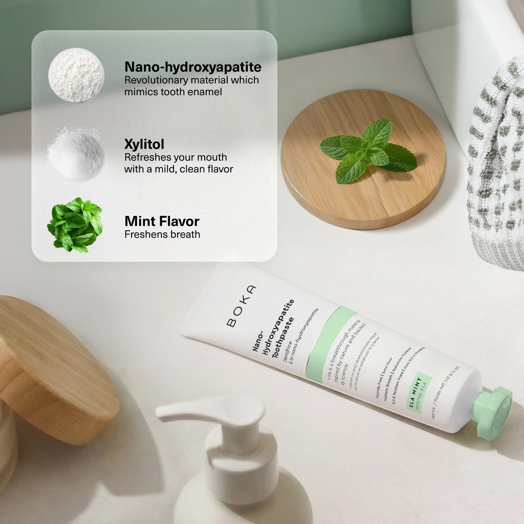 Boka Toothpaste - Fluoride Free, Nano Hydroxyapatite Toothpaste
