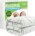 Bamboo Viscose Waterproof Mattress Protector Queen Size, fits 17" deep