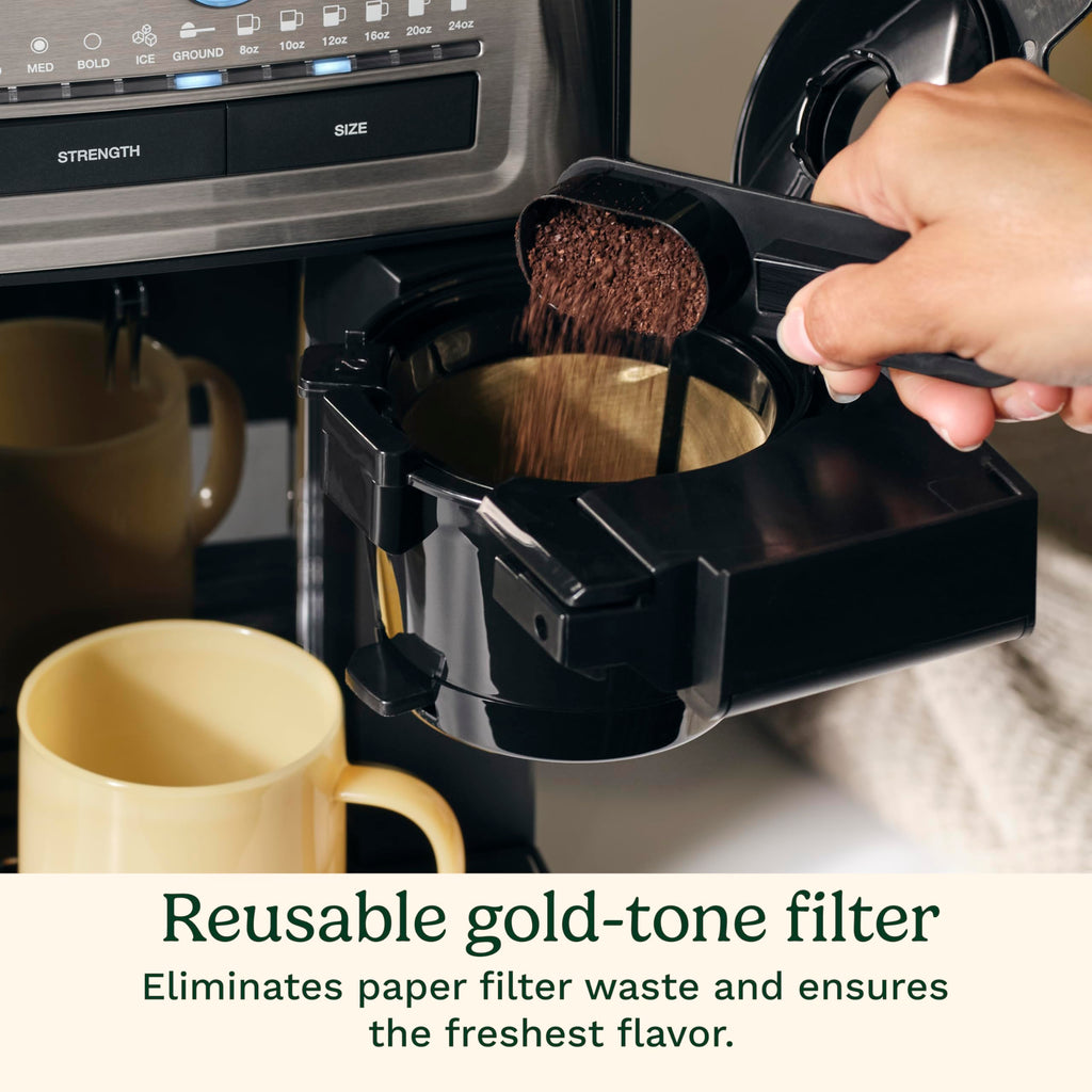 Cuisinart Coffee Maker, Programmable Grind & Brew, Iced & Hot, 8-24 oz