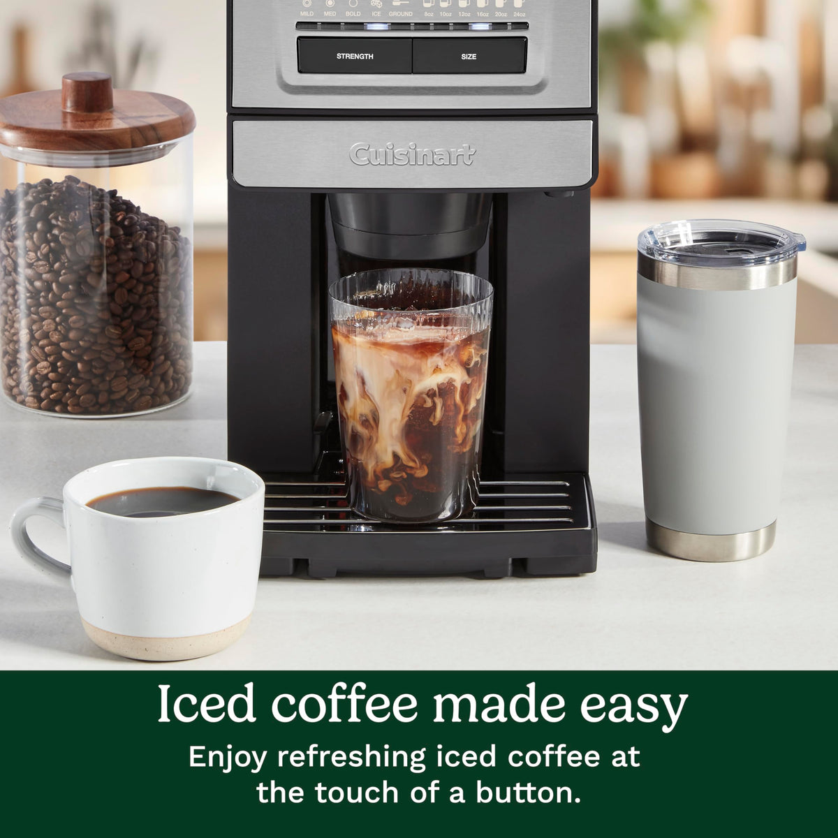 Cuisinart Coffee Maker, Programmable Grind & Brew, Iced & Hot, 8-24 oz