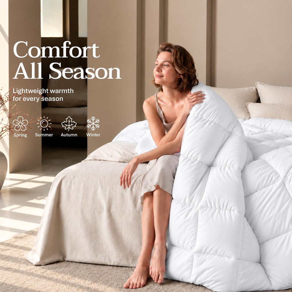 Utopia Bedding Duvet Insert, Comforters Queen Size 88 x 88 Inches, White