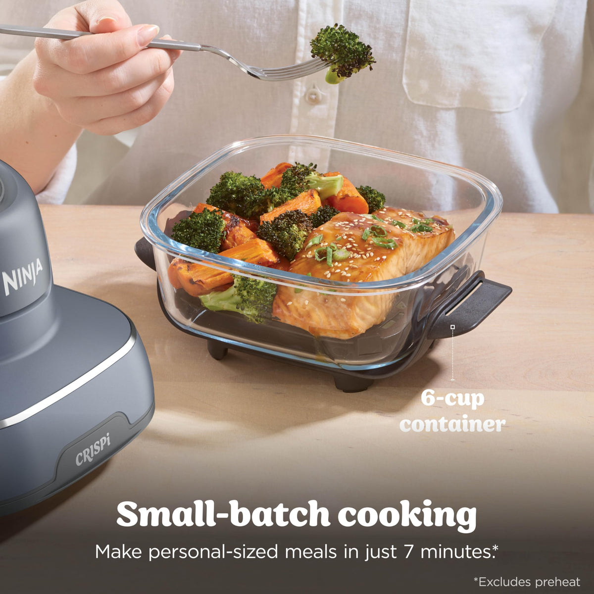 Ninja Crispi Glass Air Fryer, 4-in-1, Grey, FN101CGY
