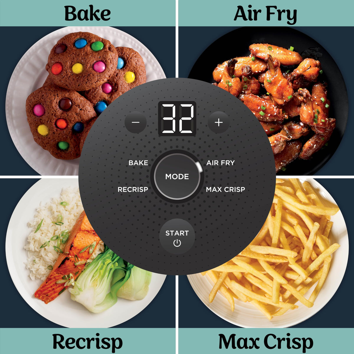 Ninja Crispi Glass Air Fryer, 4-in-1, Grey, FN101CGY