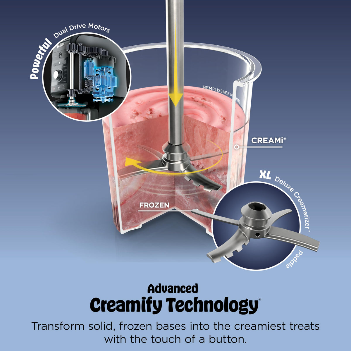 Ninja CREAMi XL Deluxe 11-in-1 Ice Cream & Frozen Treat Maker, NC501C