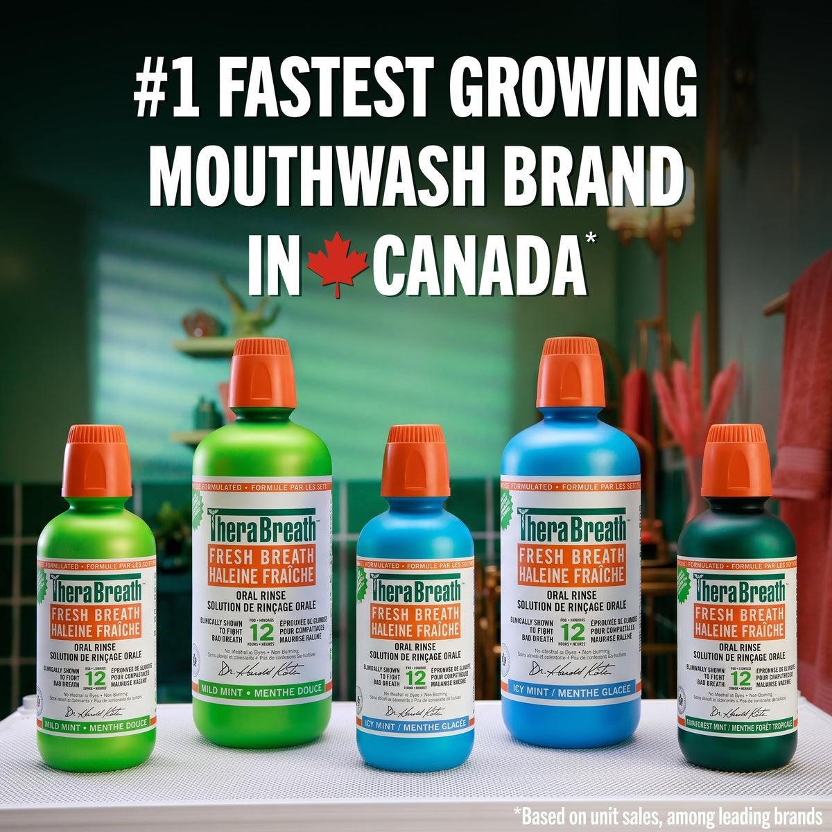 TheraBreath Fresh Breath Oral Rinse - Icy Mint | Fights Bad Breath | Certified Vegan, Gluten-Free, & Kosher | 473ml