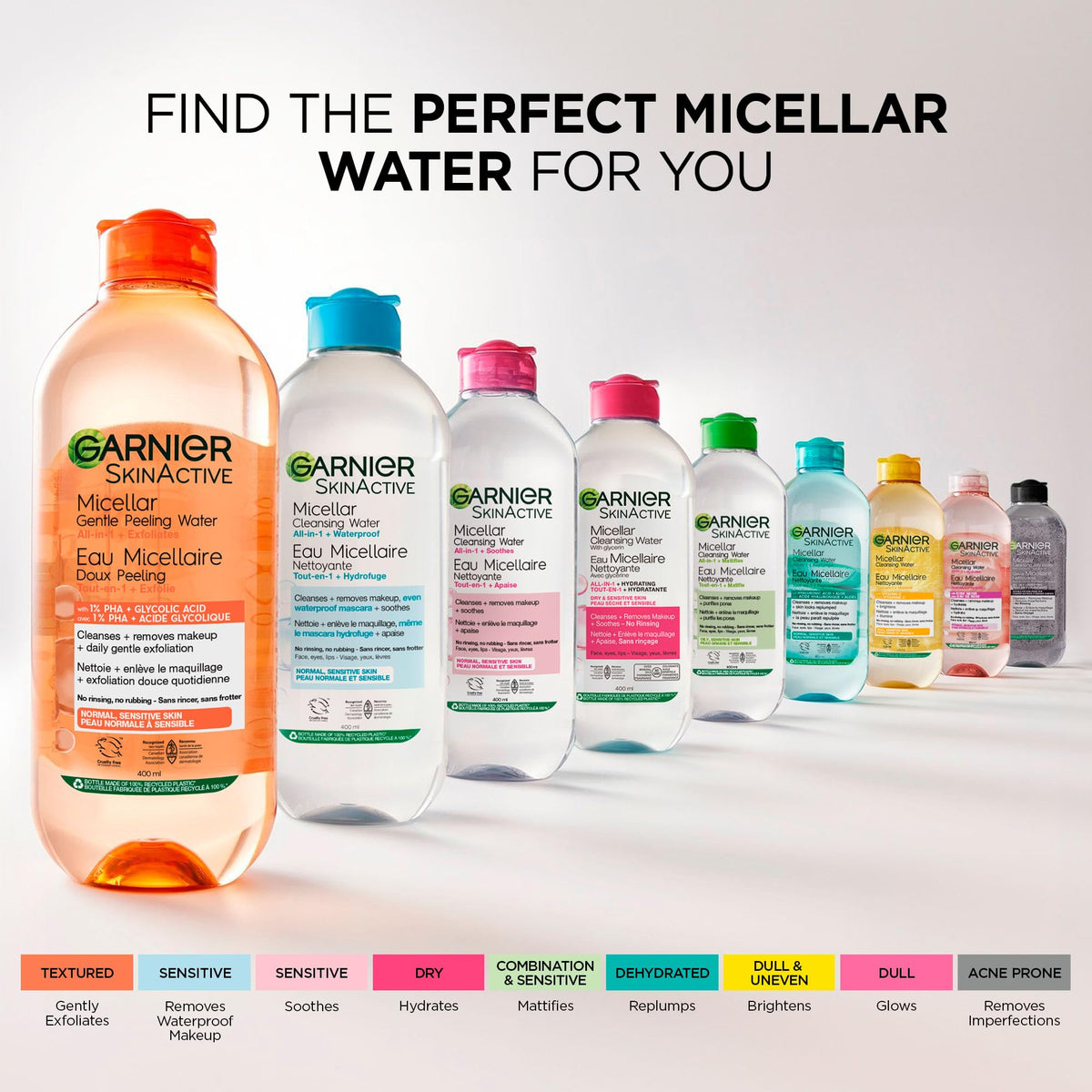 Garnier Micellar Water, Gentle and Hydrating Facial Cleanser & Makeup Remover, Suitable for Sensitive Skin, Vegan, Cruelty Free, Fragrance Free, 700ml