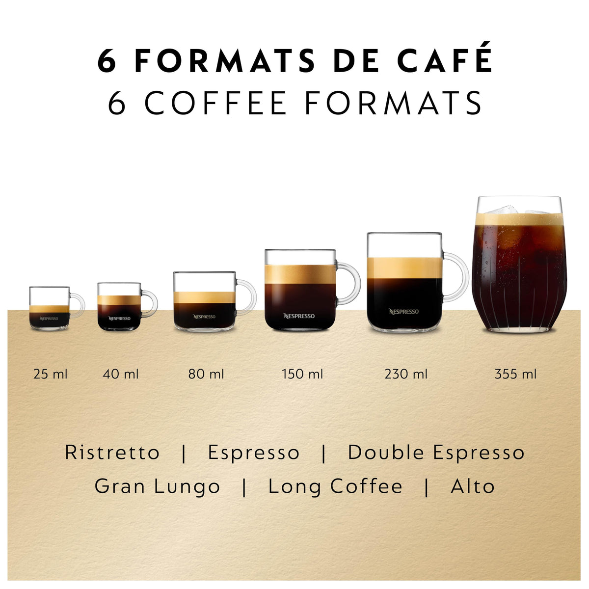 Nespresso Vertuo Pop+ Deluxe Pod Coffee & Espresso Machine Black & Gold