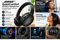 Bose QuietComfort Wireless Noise Cancelling Headphones – Bluetooth, USB-C, 24-Hour Battery, Black