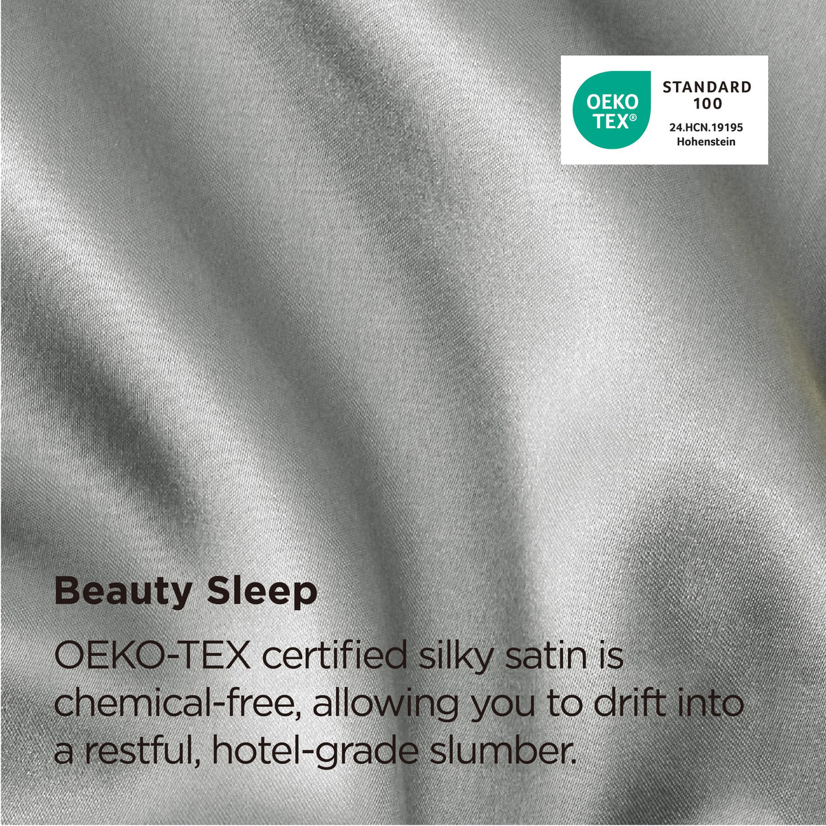 Bedsure Satin Pillow Cases Queen - Similar to Silk Pillowcase 2 Pack Grey