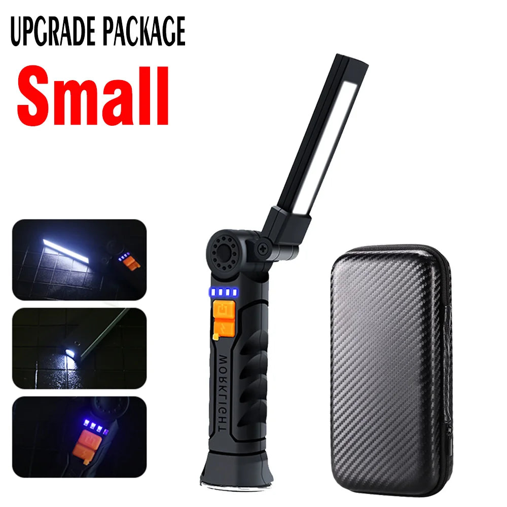Rechargeable LED Flashlight Work Light- Magnetic & Adjustable