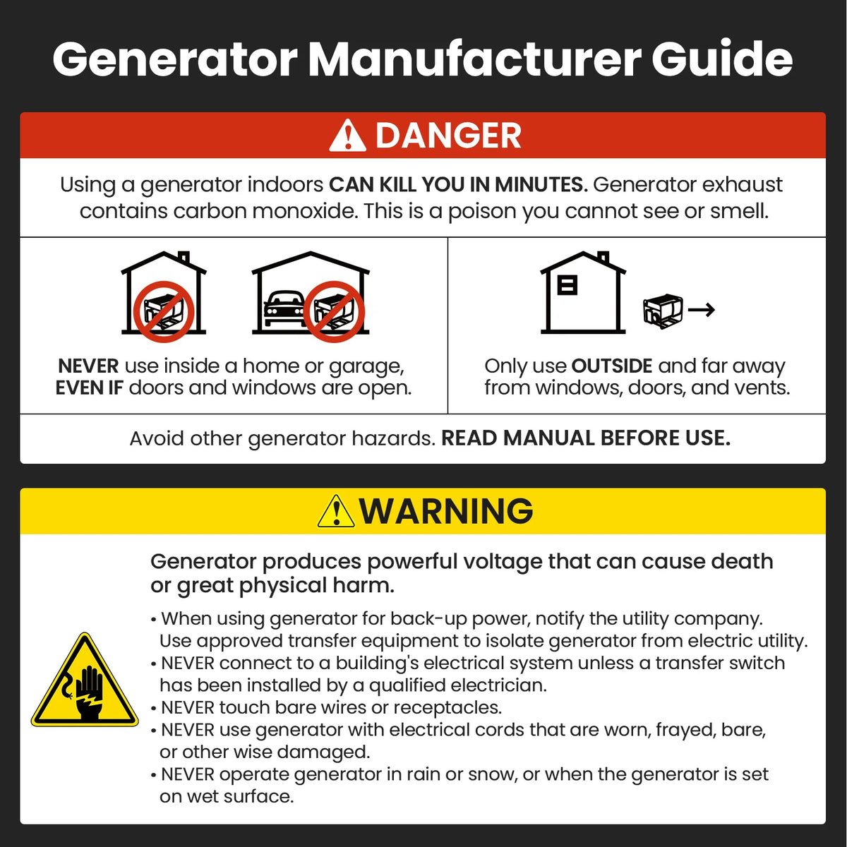 MAXPEEDINGRODS 2000W Inverter Generator Portable Generator Silent Camp Portable Power Generator for RV