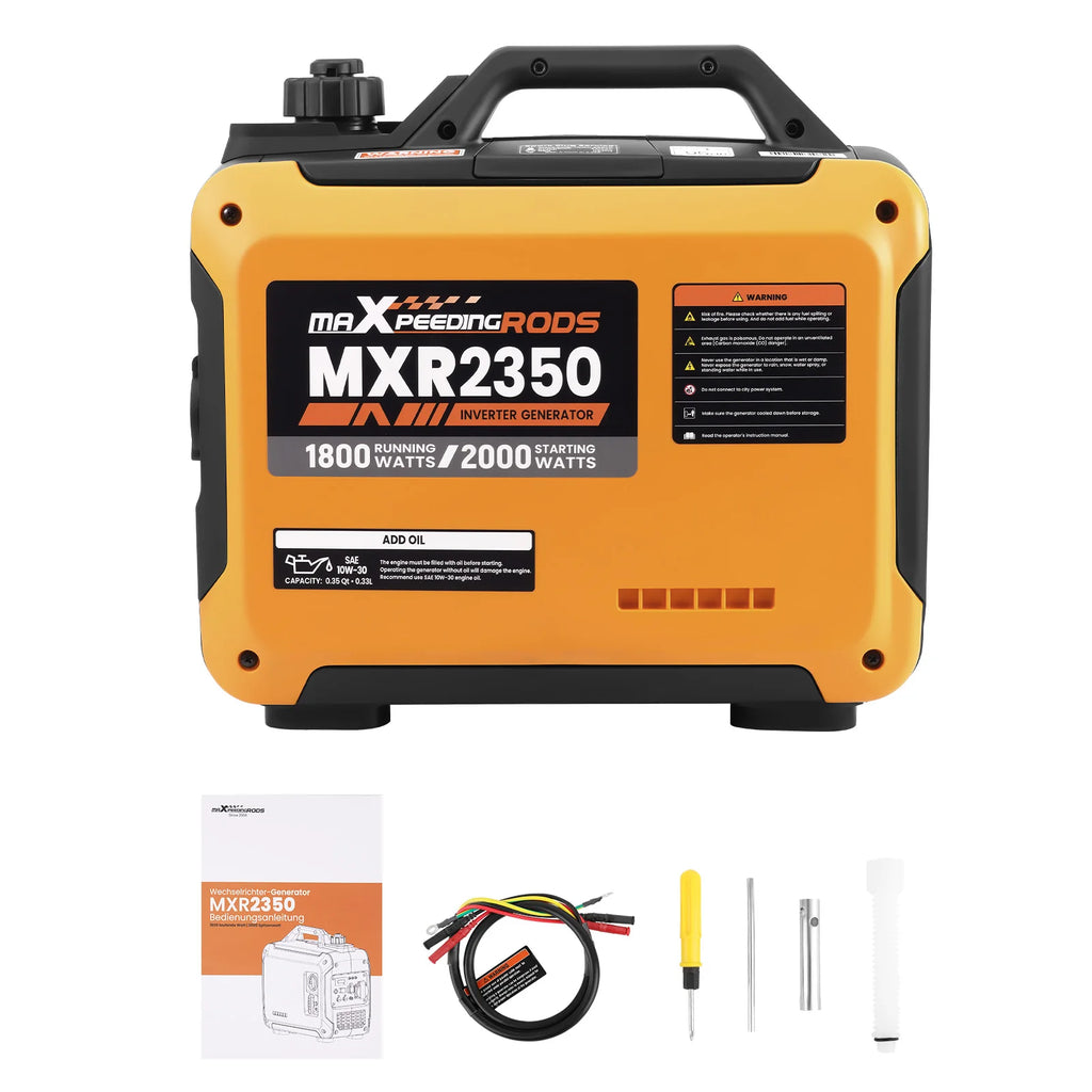MAXPEEDINGRODS 2000W Inverter Generator Portable Generator Silent Camp Portable Power Generator for RV