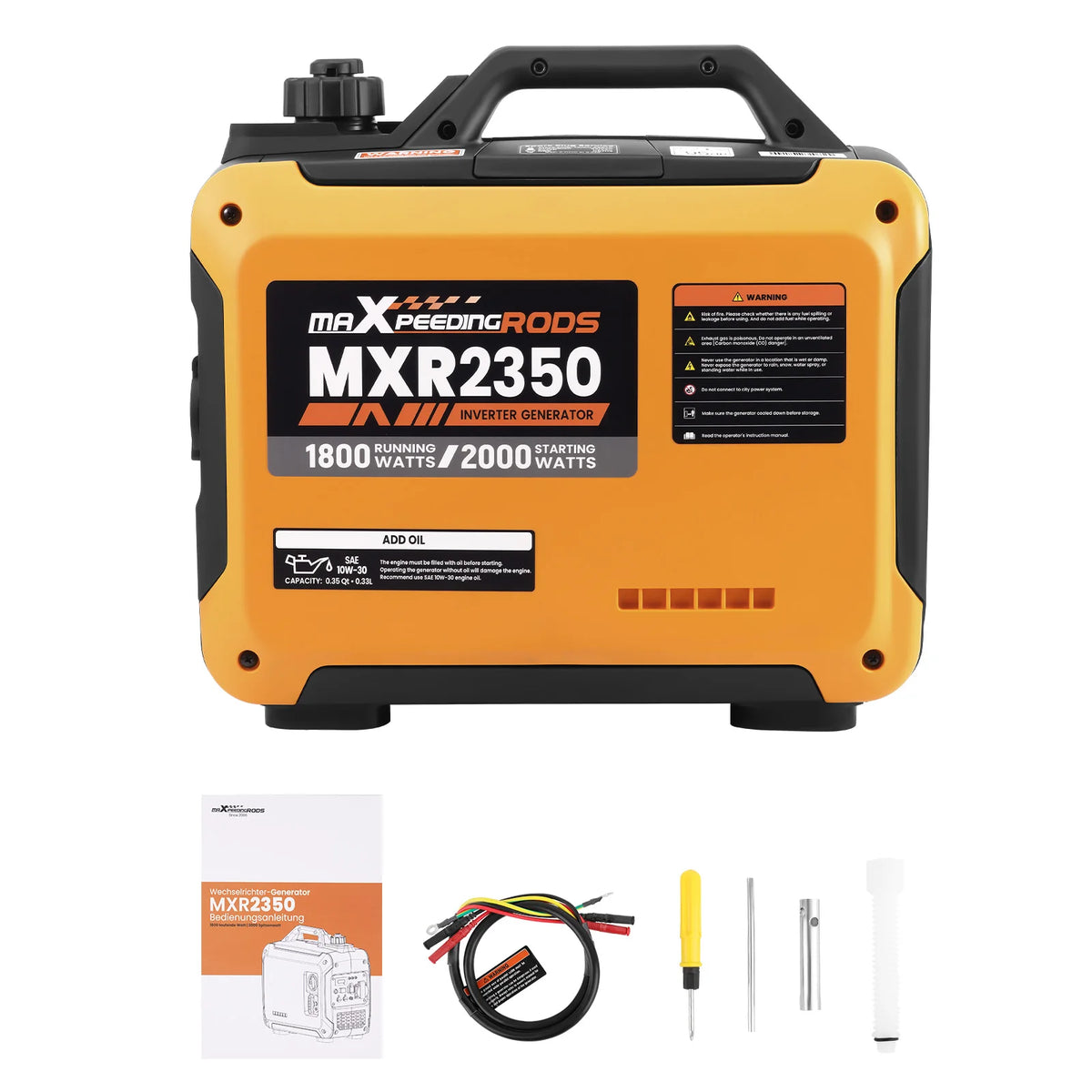 MAXPEEDINGRODS 2000W Inverter Generator Portable Generator Silent Camp Portable Power Generator for RV